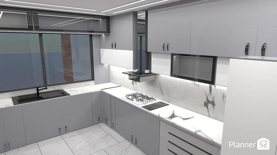Render de cocina